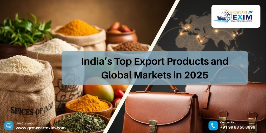 India’s Top Export Products and Global Markets in 2025 - Growcart Exim Pvt Ltd